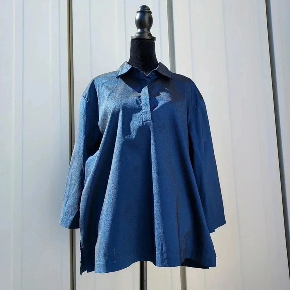 Pierre Cardin Options XLarge Blue Womens Blouse - Picture 11 of 14